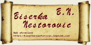 Biserka Nestorović vizit kartica